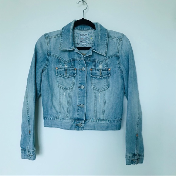 Old Navy Beaded Back Denim Jacket - Picture 4 of 11